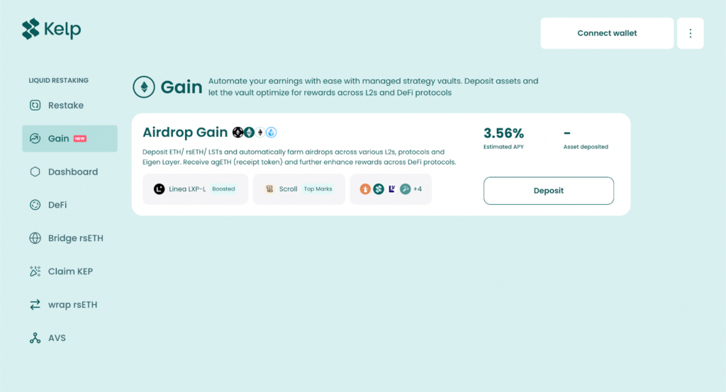 Kelp запускает оптимизатор доходности «Gain»