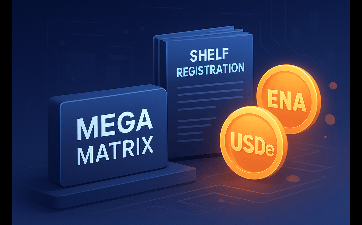 Mega Matrix зарегистрировала полку на $ 2B для стейблкоин-стратегии Ethena
