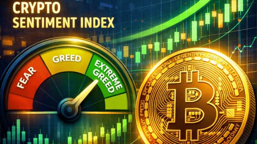 Индекс настроений в криптовалюте достиг трехмесячного максимума на фоне стабильности Bitcoin на уровне $77K