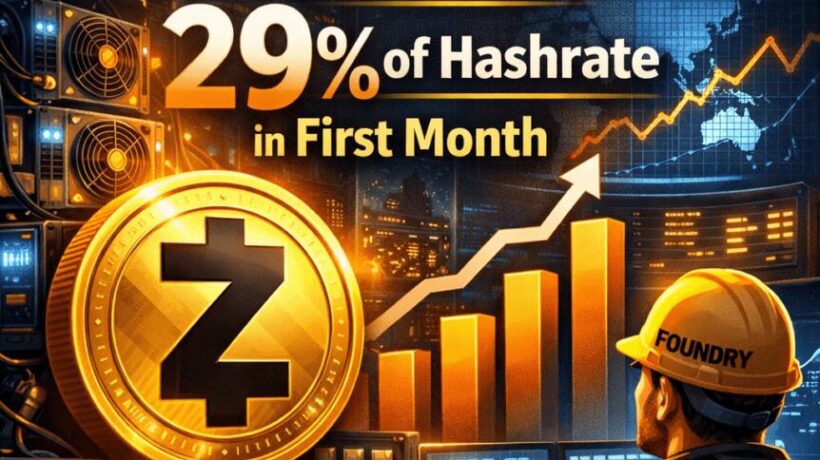 Пул Zcash от Foundry захватывает 29% хешрейта за первый месяц