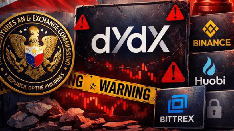 Филиппинская комиссия по ценным бумагам предупреждает о dYdX и шести других неавторизованных криптоплатформах