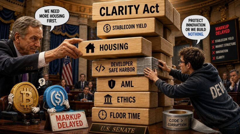Задержка правил CLARITY Act из-за споров Конгресса по вопросам жилья